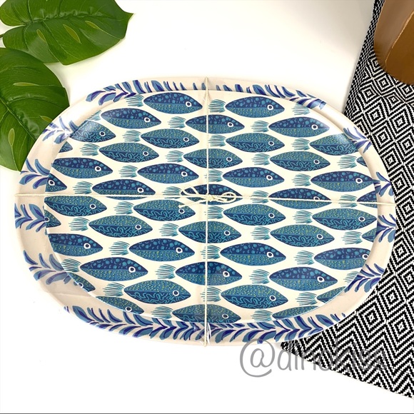 OPALHOUSE 4 piece Fish Platter and Serveware Set - Picture 2 of 8